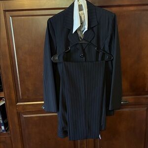 Women's Black Pinstripe Pantsuit